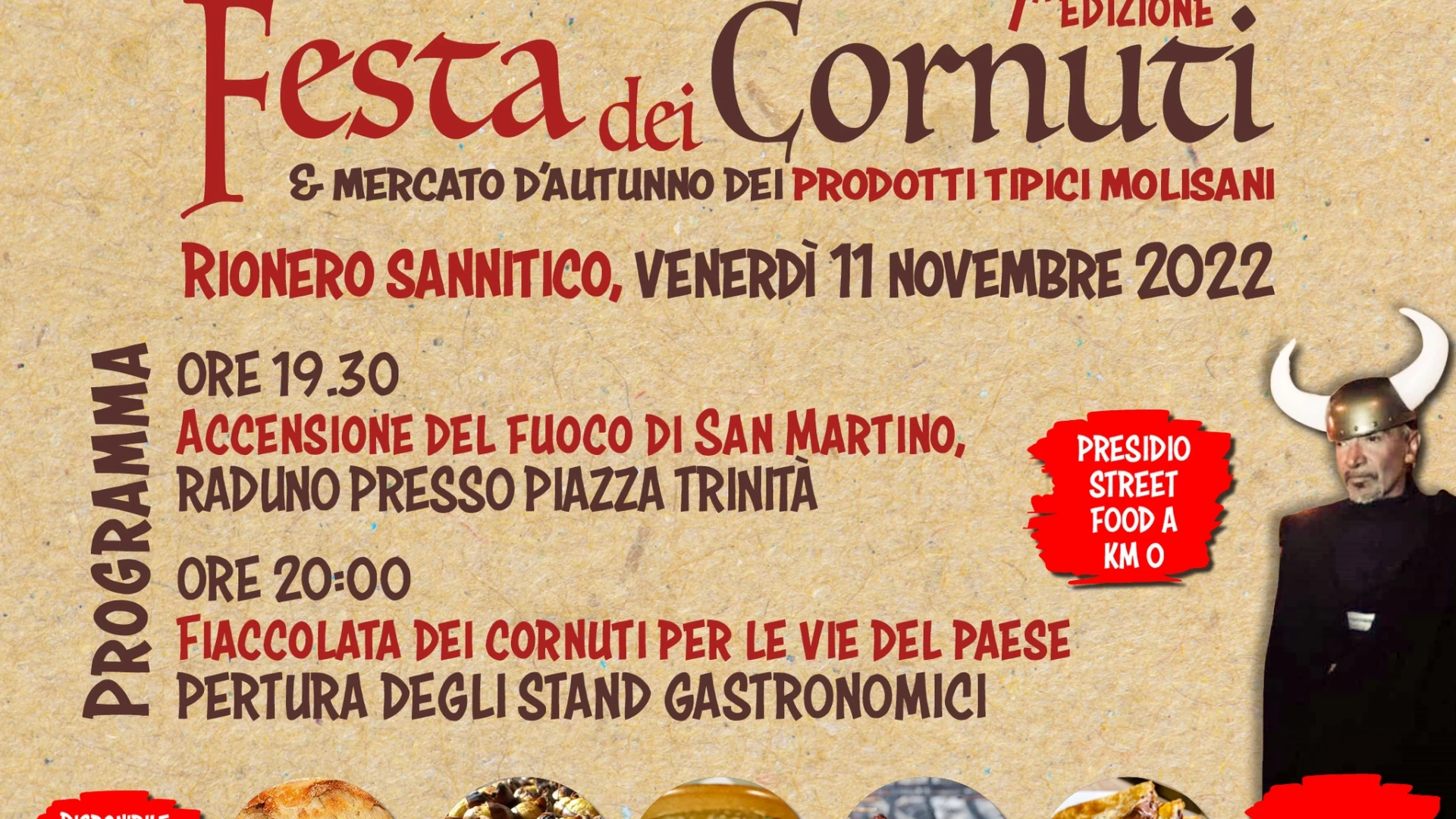 Rionero Sannitico: domani sera l'edizione numero 7 della "Festa dei Cornuti". Scarica la locandina con il programma